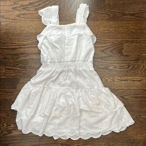 BCBGirls White Tiered Eyelet Sundress